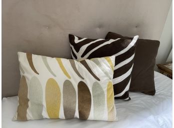 Three Accent Throw Pillows