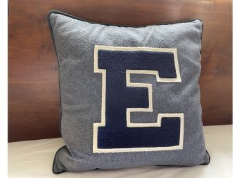 Varsity Letter E Throw Pillow