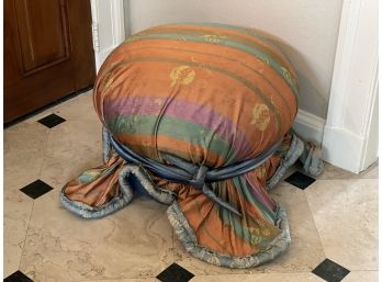 Casa Bique Thomasville NC  Vintage Mushroom Ottoman W Custom Made Reversible Cover