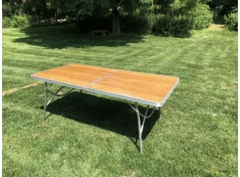 Large Folding Table W Handle For Easy Carry