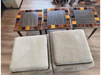 Storage Ottomans And Accent Tile Top Tables