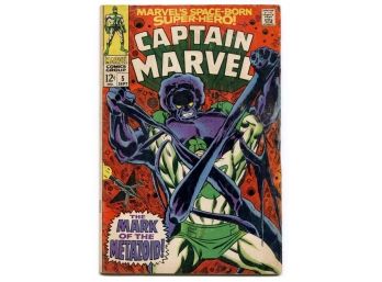 Captain Marvel #5 - Marvel Comics Silver Age 1968 The Mark Of The Metazoid!