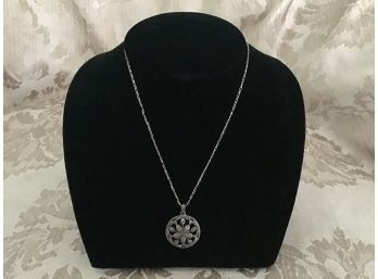 Sterling Silver And Marcasite Necklace