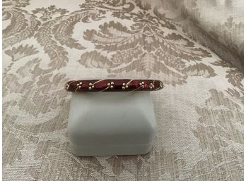 Napier Gold Tone And Red 'enamelled' Bangle Bracelet - Lot #1