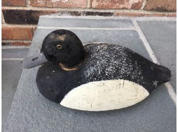 Vintage 13' Wooden Duck Decoy Initialed E.W.W. - Lot #4