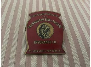 Vintage The Manhattan Fire And Marine Insurance Co. Clip