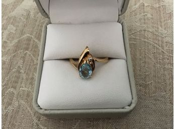 Gold Tone And 'aquamarine' Ring - Lot #13