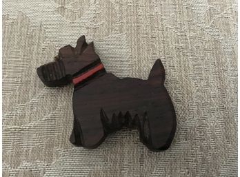 Vintage Wooden Scottie Pin