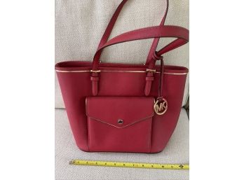 Michael Kors Red Leather Tote