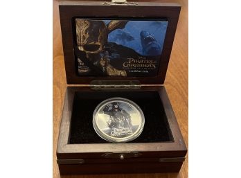 Disney Pirates Of The Caribbean Proof Bullion Silver 1oz Troy Coin