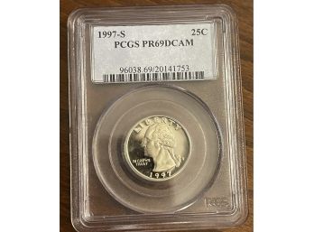 1997  S Proof Quarter PCGS PR69DCAM Graded