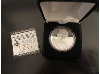 1 Troy Oz .999 Fine Silver Coin Michael Jordan Limited Edition Upper Deck