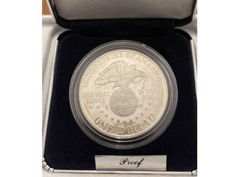 1991 USO 50th Anniversary Commemorative Coin Proof Silver Dollar Coin #2