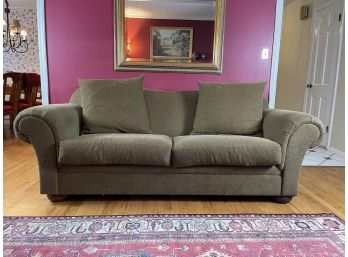 Crate & Barrel 2- Seat  Rolled Arm Sofa