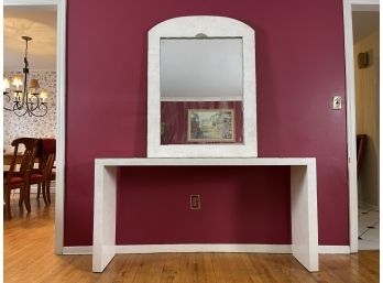 Gorgeous Vintage  Mother Of Pearl Inlay Console Table  & Mirror