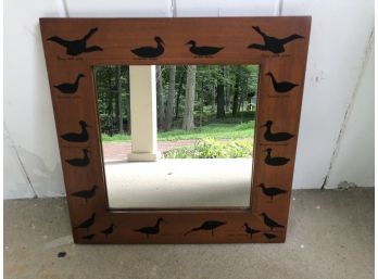 Bird Themed Square Wall Mirror