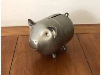 Vintage Napier Silver Plated Coin Piggy Bank