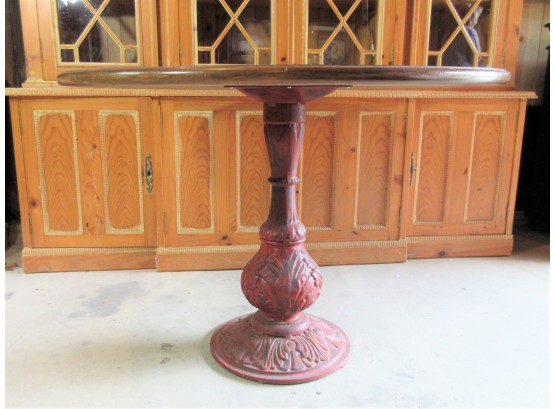 Antique Cast Iron Table Base With Top.