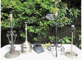 Five Modern Metal Table Lamps