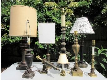 Nine Various Table Lamps