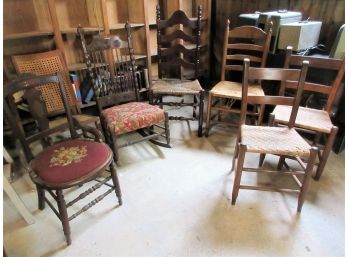 Group Of Good Antique/ Vintage Chairs