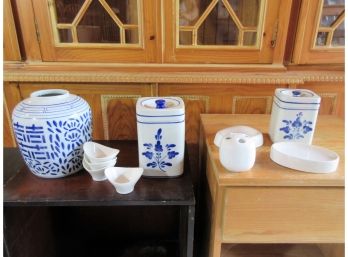 Grouping Of Blue & White Ceramics