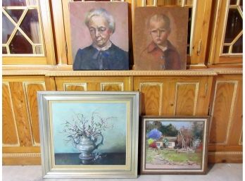 Four Vintage Oil Paintings