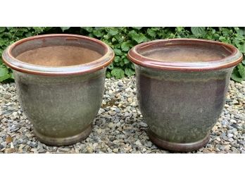 Pair Large Blue Purple Planters