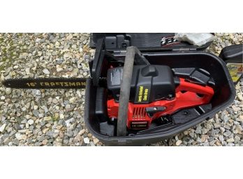 Craftsman 16 Chainsaw W/case & Extras