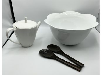 Coffee Server & Salad Bowl