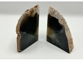 Agate Stone Bookends