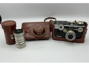 Vintage Argus 50mm Camera W/lens ~ Leather Case ~