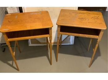 Pair Vintage School Desks