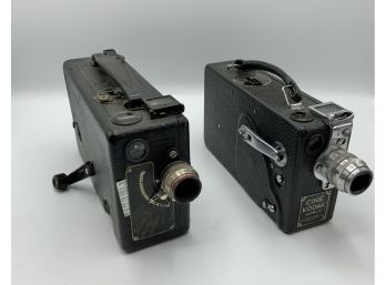 2 Vintage Movie Cameras ~ Cine Kodak Model B & Cine Kodak Model K ~