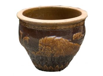 Vintage Large Chinese Planter ~ Lion ~  1940-1950