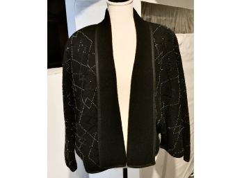 Beautiful Black Beaded Evening Jacket