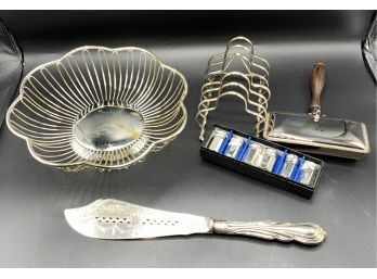 Silver Plate Lot ~ Silent Butler & More ~