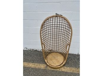 Vintage Boho Rattan Hanging Egg Chair