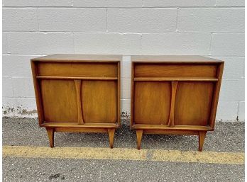 PAIR Of Vintage Red Lion Night Stands Circa