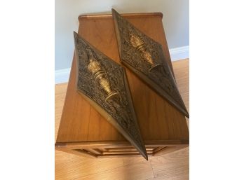 1960s Burwood Crown And Torch Wall Plaques