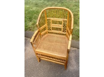 Vintage 1970s Brighton Bamboo Cane Arm Chair