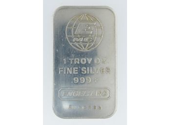 ENGELHARD 1 Troy OZ Fine Silver Bar