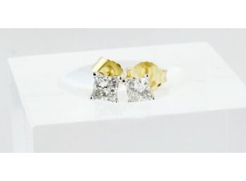 Princess Cut Earrings .52 CTW