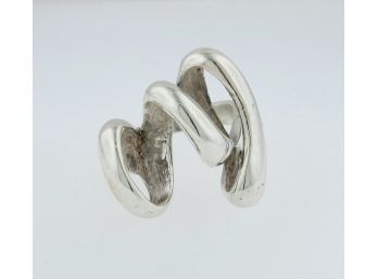 Sterling Silver Squiggle Style Ring Size 5