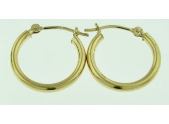 14K Yellow Gold Hoop Earrings