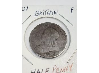 1901 British Half Penny (120 Years OLD)