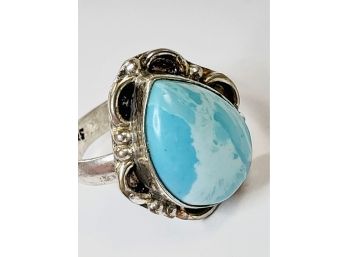 Unique Lorimar Stone Sterling Silver Ring