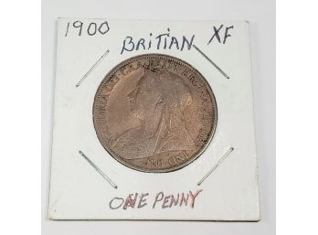 1900  Queen Victoria British Penny (120 Years Young)