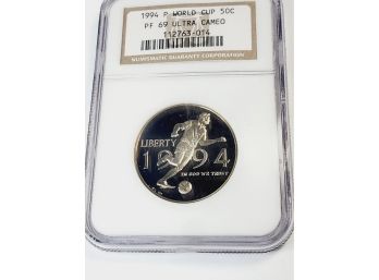 NGC 1994 Proof US World Cup Half Dollar PS69 Ultra Cameo Slab