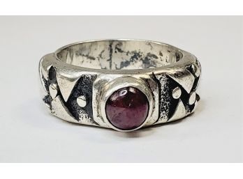 Purple Stone Vintage Sterling Silver Ring